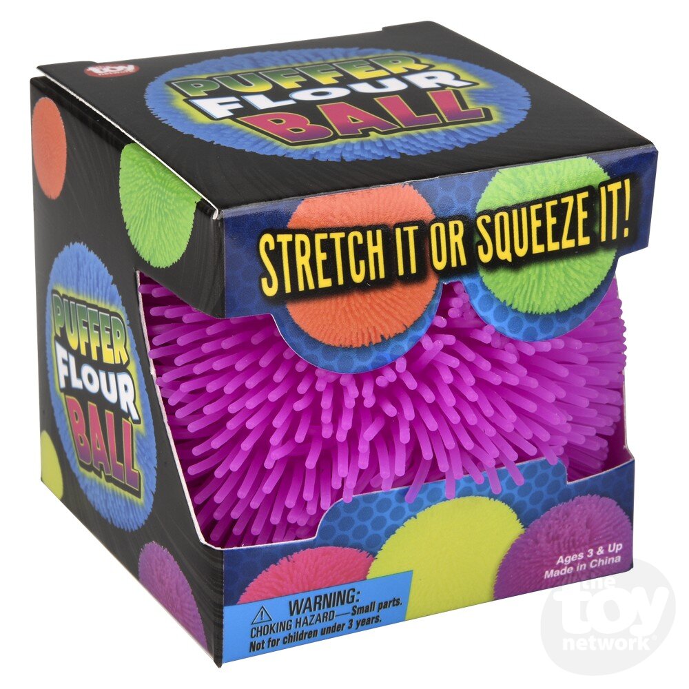 2.75-Inch Stress-Relieving Randomly Colored Puffer Marshmallow Ball