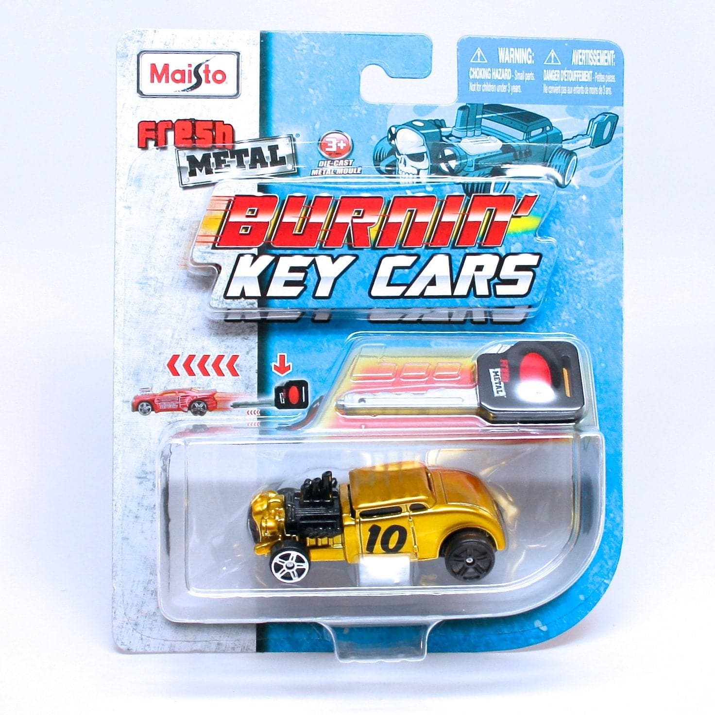 1:64 Scale Assorted Styles 3-Piece Set of Fresh Metal Burning Key Die-Cast Toy Cars