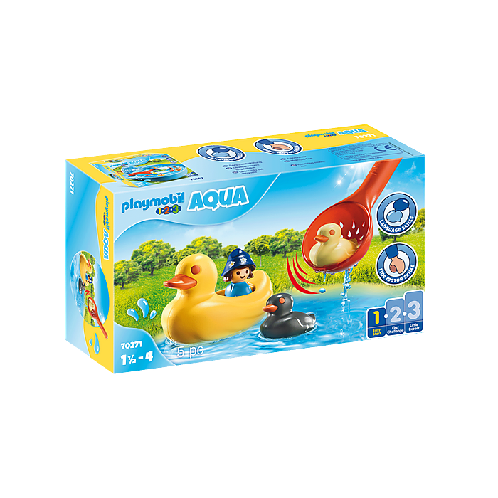 PLAYMOBIL 1.2.3 Duck Family Set for Kids' Early Development