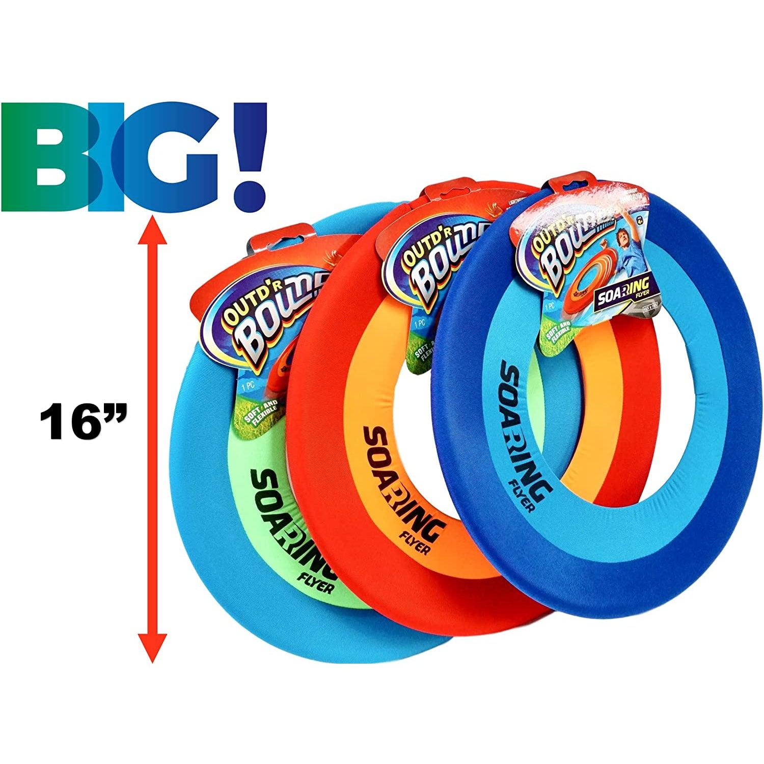 Outdoor 16-Inch Oversized Ring Flying Disc for Kids and Adults - Outd’R Bound Soaring Flyer