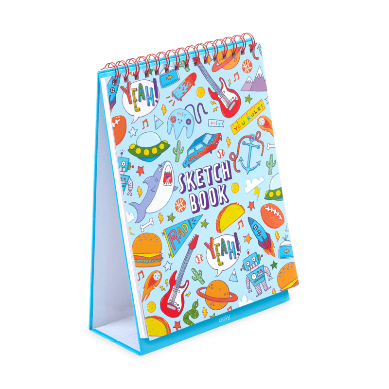 Awesome Standing Sketchbook for Kids with Built - in Stand and Cool Doodles