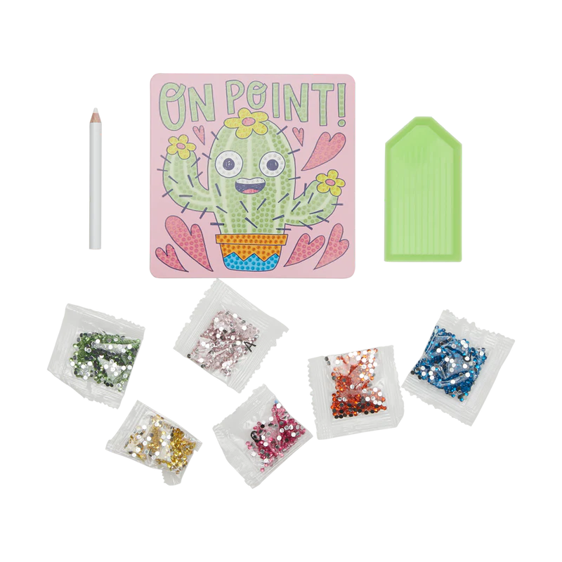 OOLY's Enchanting Razzle Dazzle DIY Gem Art Kit for Crafting a Cheerful Cactus