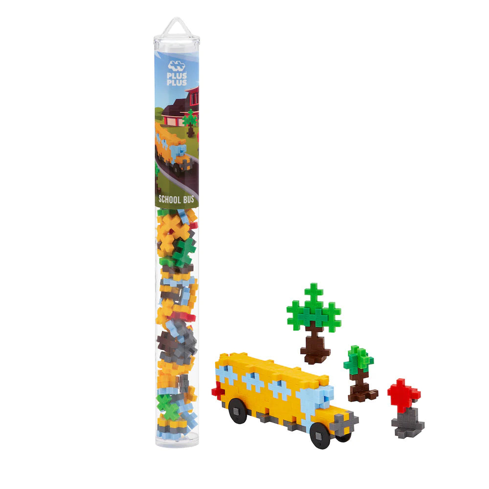 Plus-Plus 70-Piece School Bus Tube: A STEM Toy with Endless Creativity