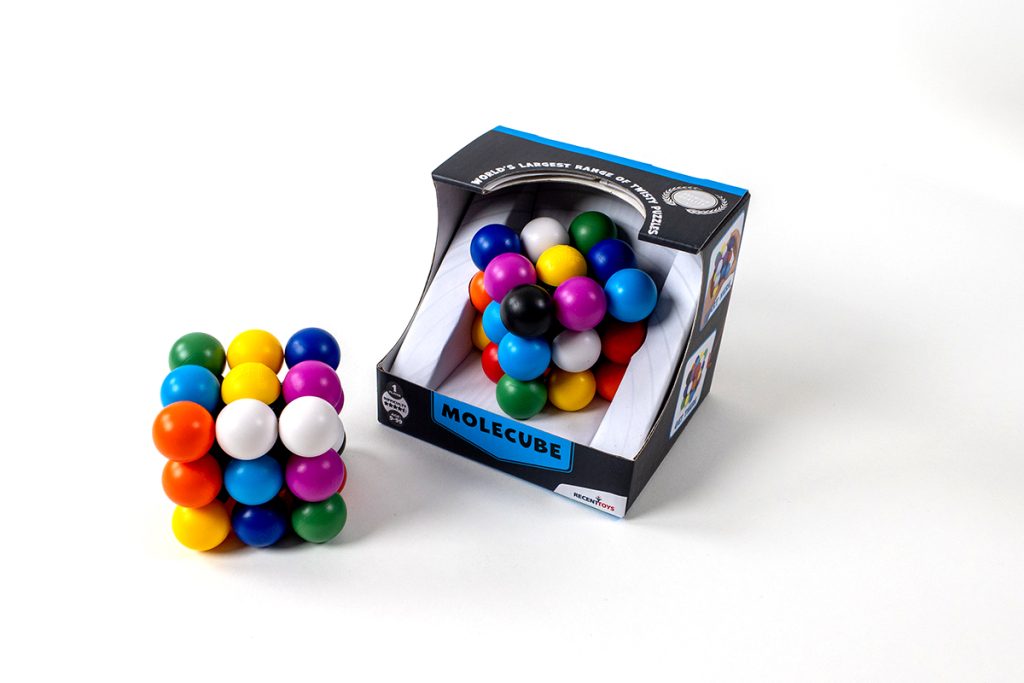 Addictive Smooth - Spinning Molecube Puzzle Toy with 9 - Color Challenge