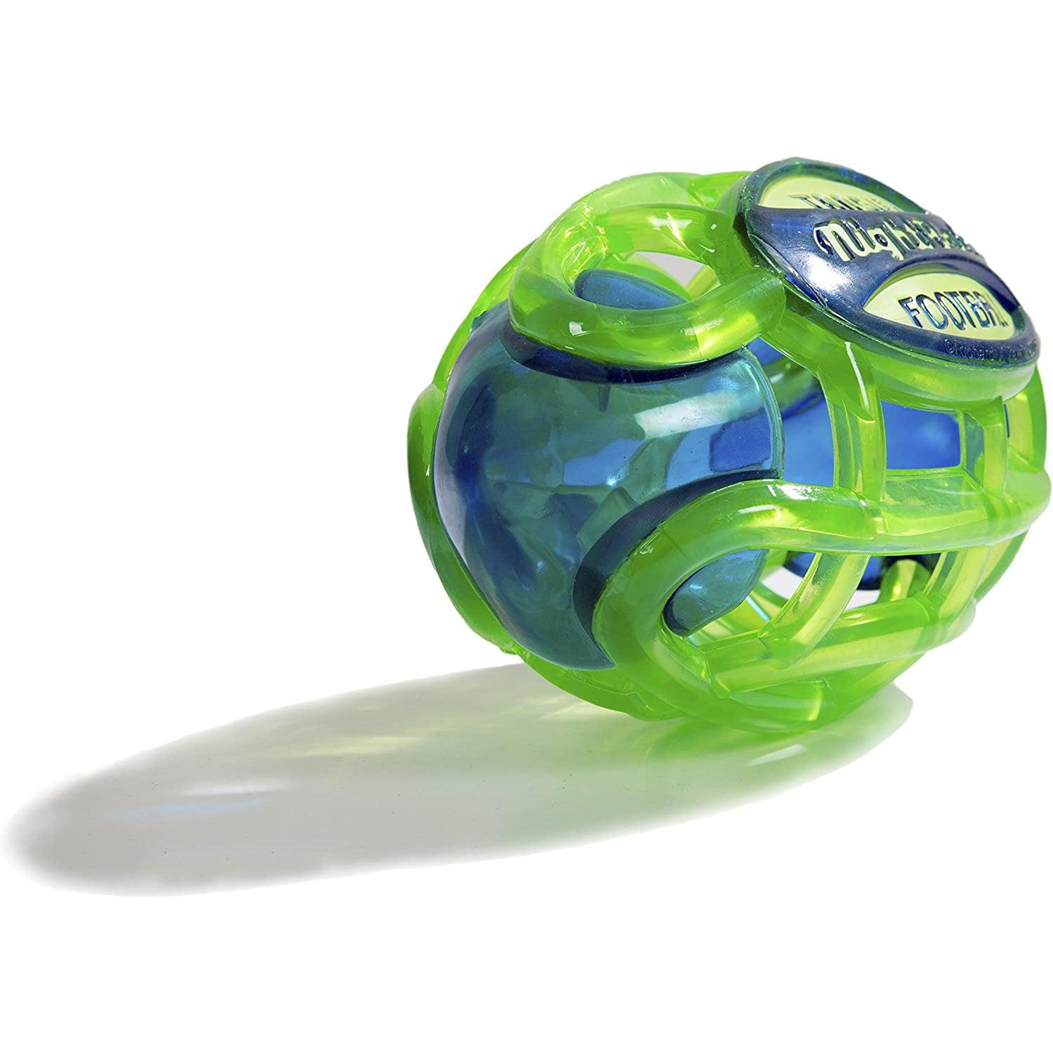 Blue/Green Nightball Matrix Football: Glow-in-the-Dark and Light-Up for Night Play