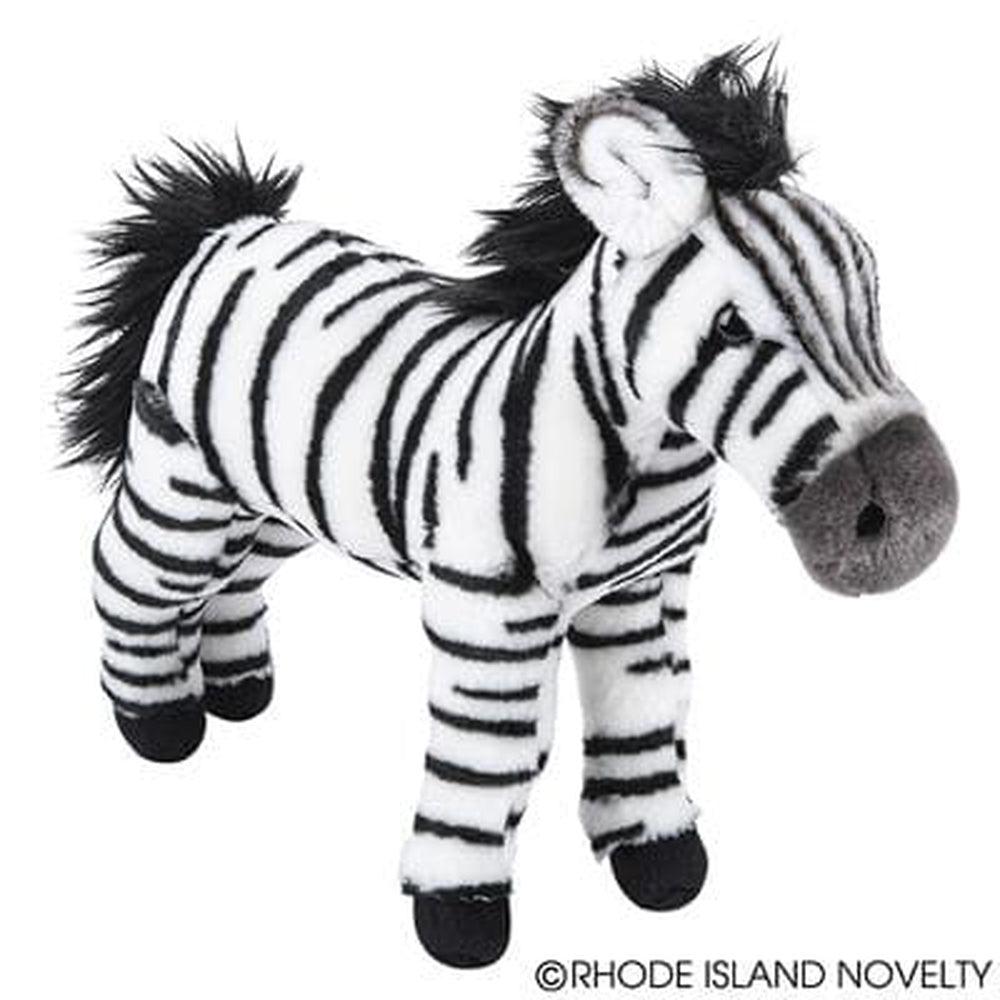 12-Inch Heirloom Standing Zebra Plush Toy