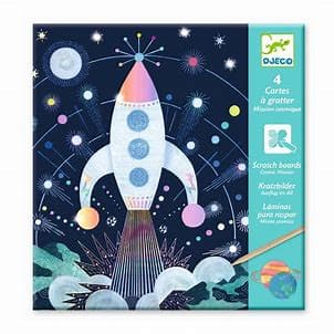 Cosmic Mission Petit Gift Scratch Cards - Ideal Art Activity for Kids