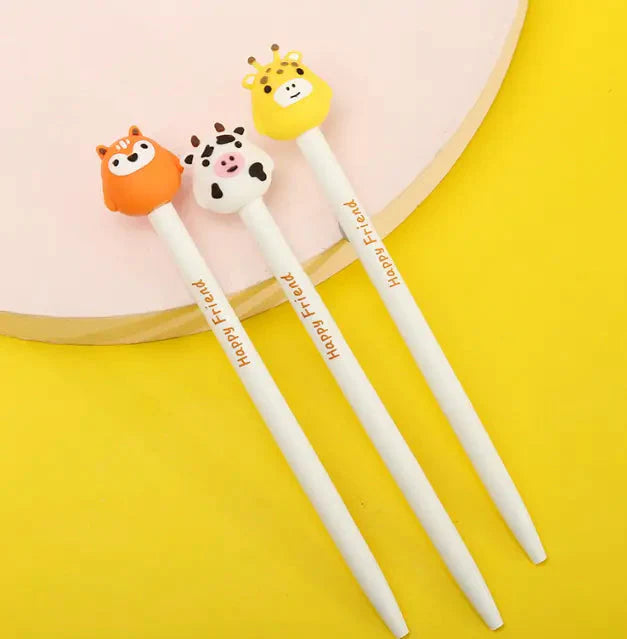 Adorable Animal Friends Retractable Gel Pen with Fine Tip