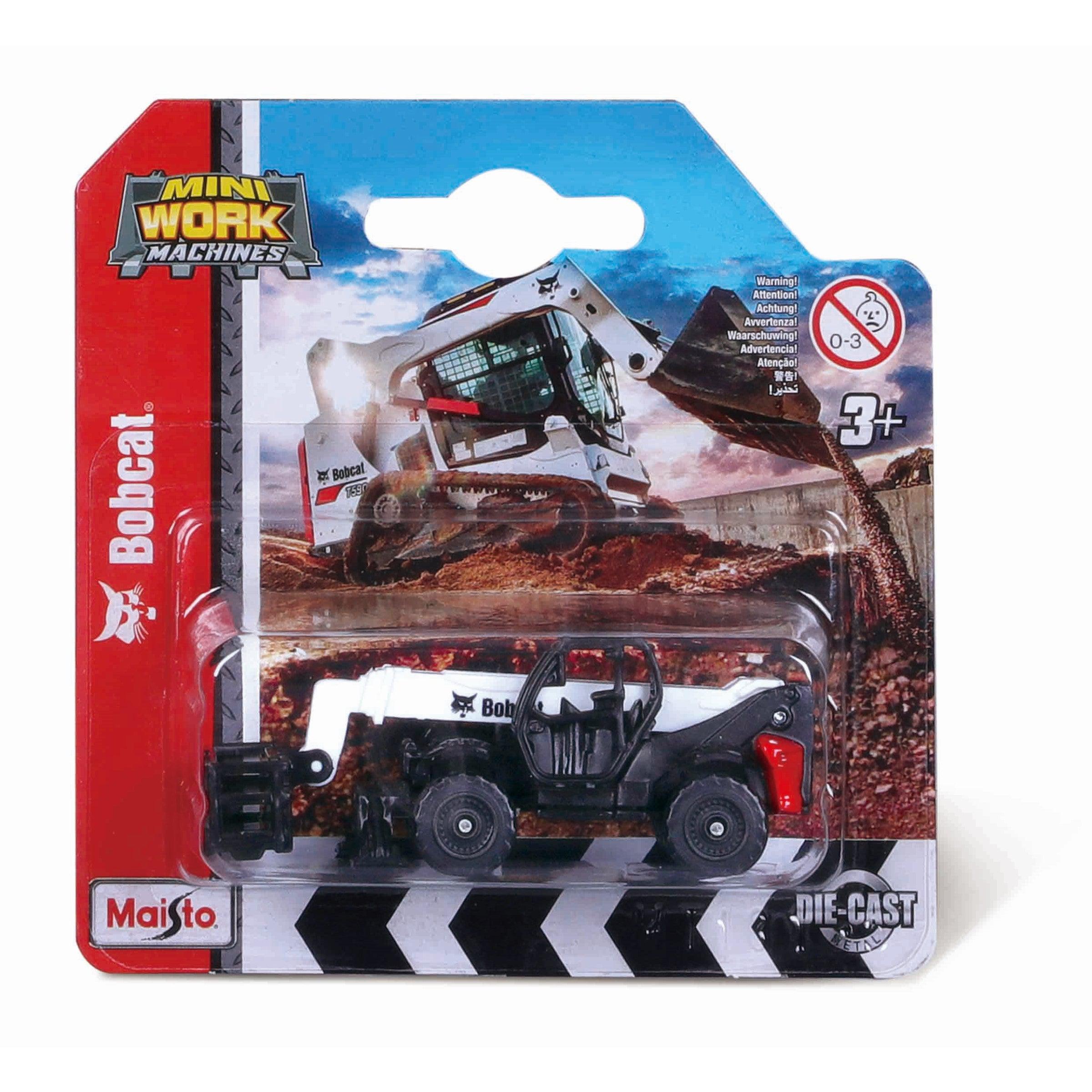 1:64 Scale Set of 3 Bobcat Mini Work Machines for Kids