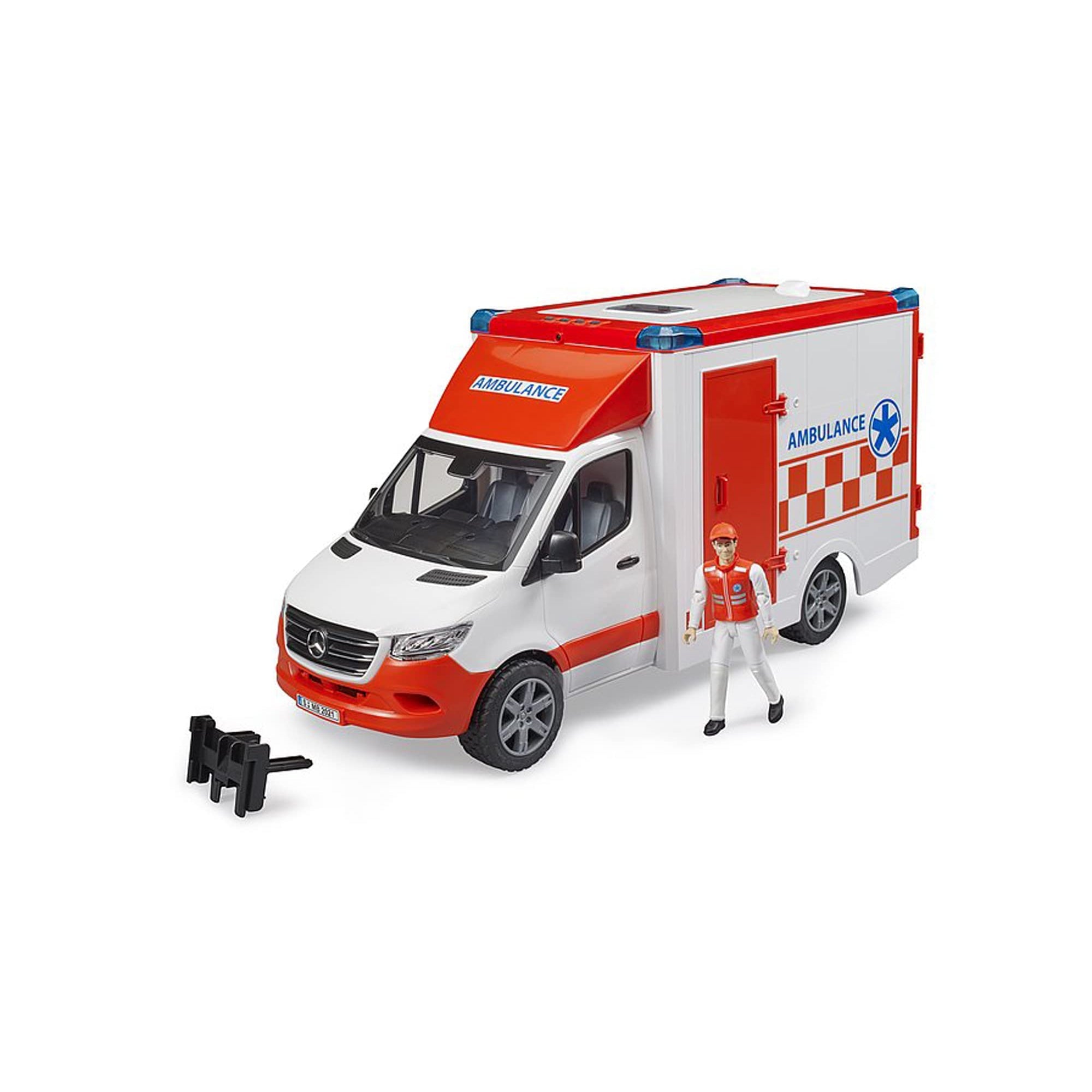 Mercedes-Benz Sprinter Ambulance Toy Model with Driver Figure
