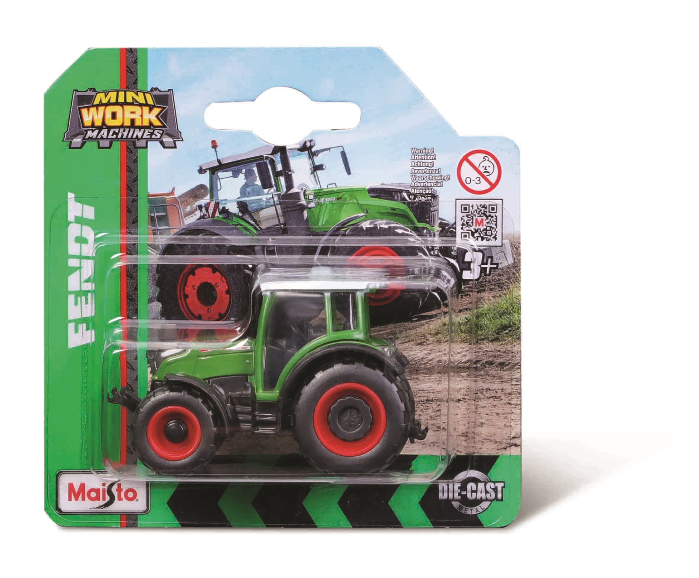1:64 Scale Set of 3 Miniature Working Tractors in Assorted Designs