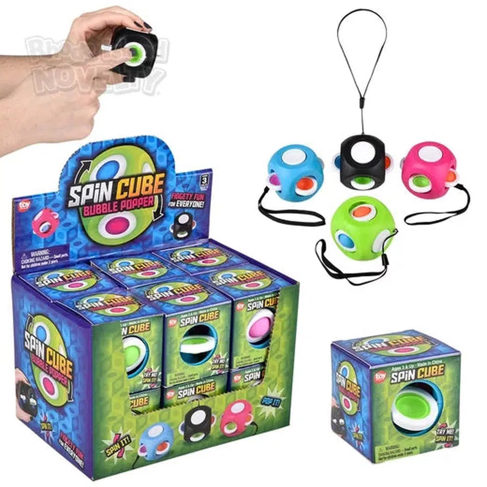 Two-piece Spinning Cube Fidget Toy for Stress Relief