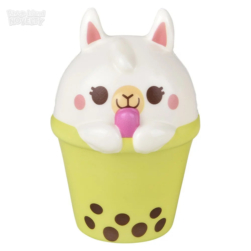 Squishy Bubble Tea-Shaped Animal Fidget Toy Set of 5