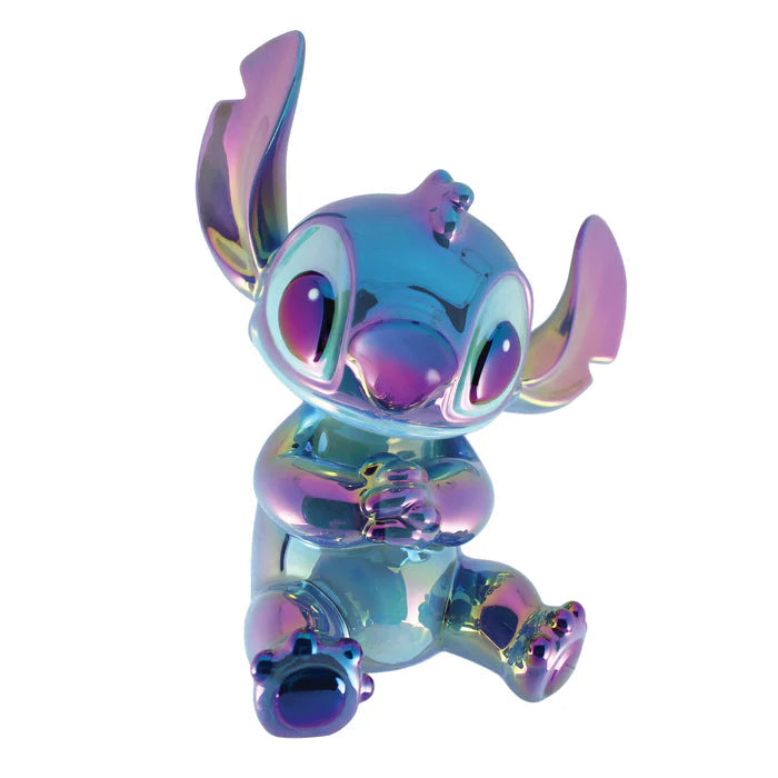 Electroplated Dark Blue Stitch-themed Ceramic Coin Bank