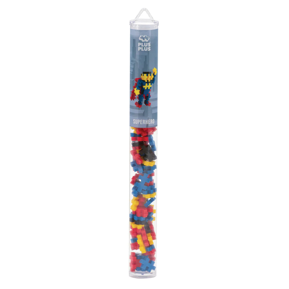 Plus-Plus Building Tube Set - Superhero Theme for Creative Play
