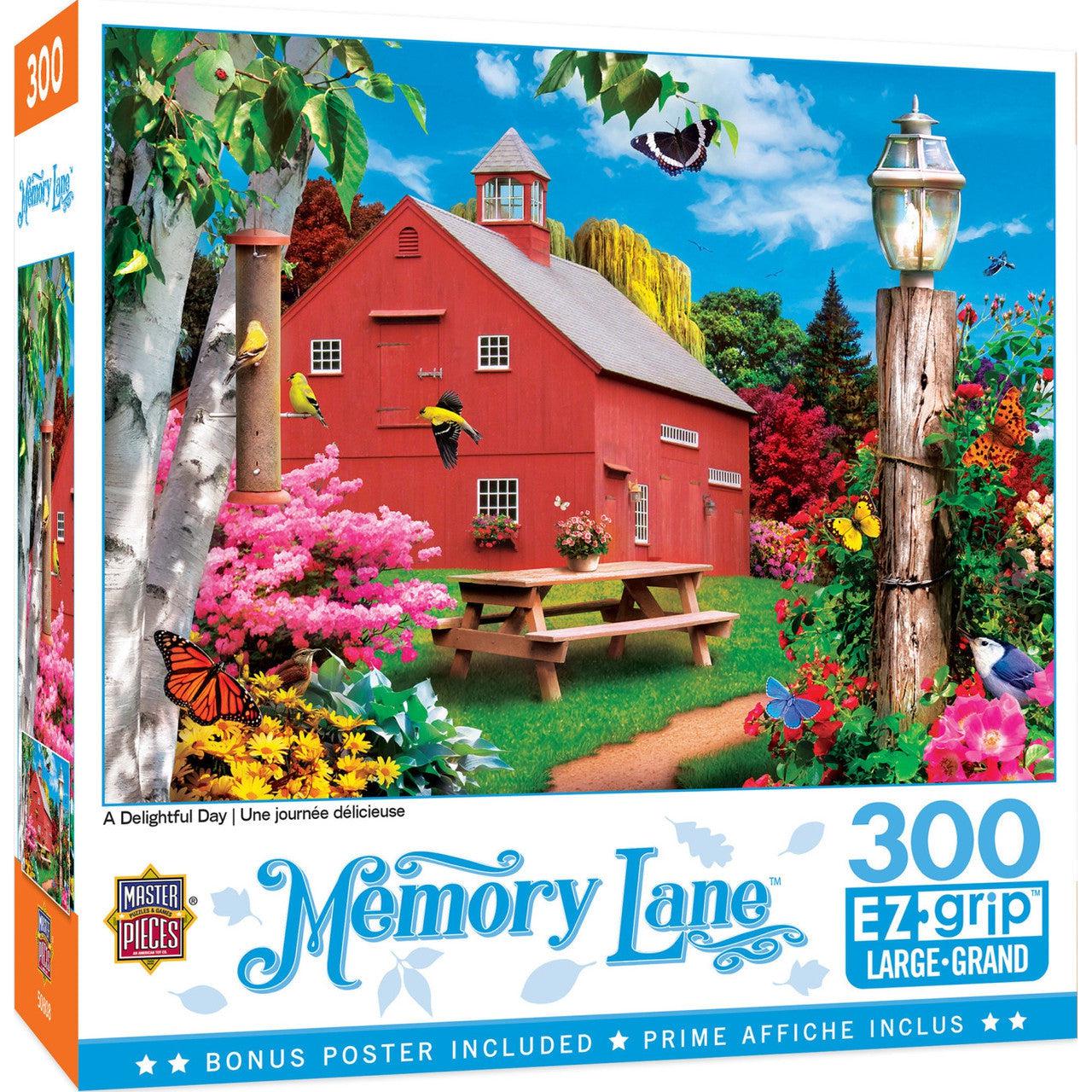 Memory Lane - A Charming Picnic Day - 300 Piece Easy - Grip Jigsaw Puzzle