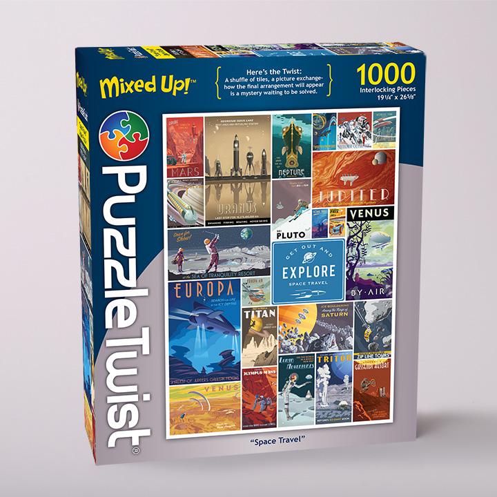 1000 - Piece Space Travel Retro - Futuristic Puzzle by Steve Thomas