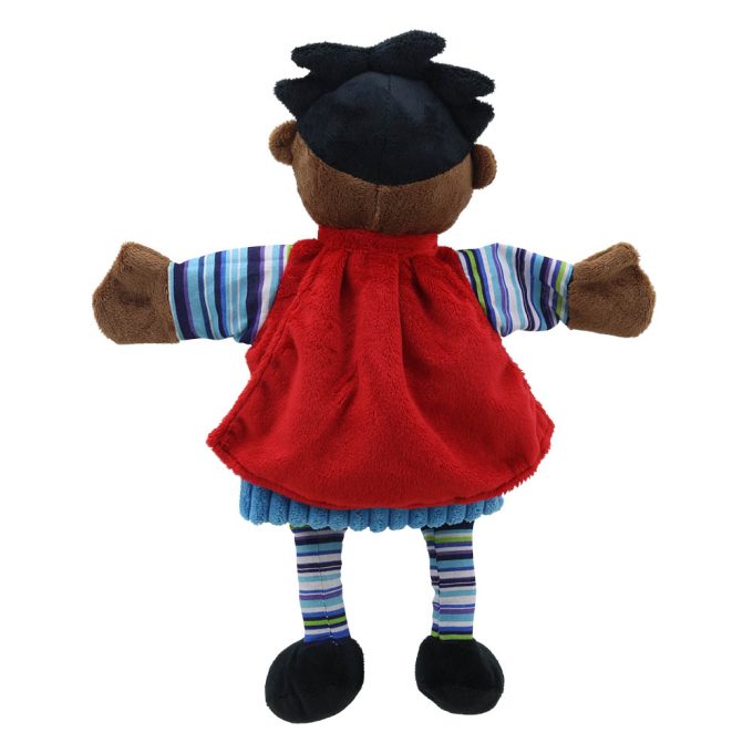 Storytelling Super Hero Puppet with Blue Mask for Imaginative Play