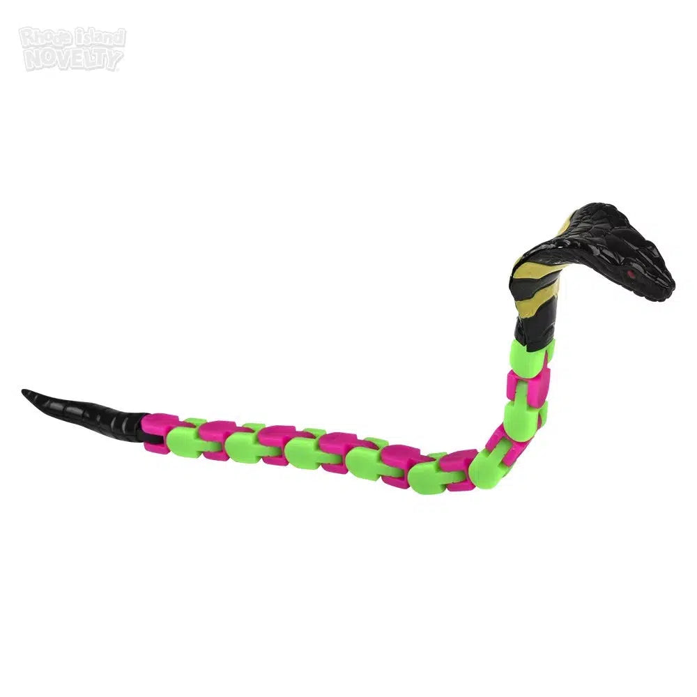 12-Piece Assorted Colors Snap & Click Snake Toys