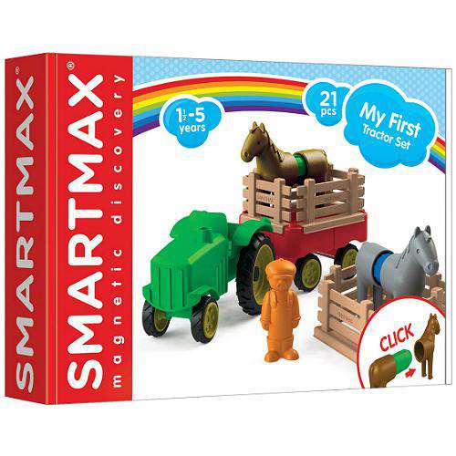 Safe and Fun SMARTMAX My First Magnetic Farm Tractor Set for Young Children