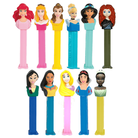 Collectible Disney Princesses Assorted Styles Pez Blister Card Candy Dispenser