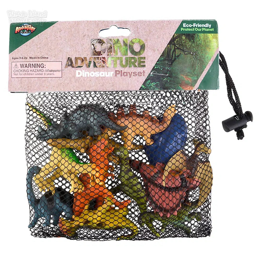 12-Piece Dinosaur Themed Mesh Bag Play Set Ideal for Various Occasions
