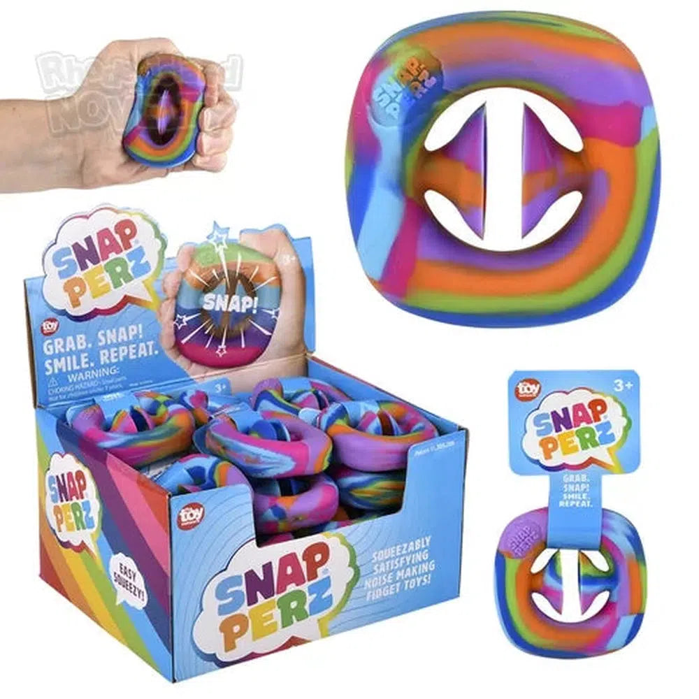 2.25-inch Colorful Rainbow Snapperz Fidget Stress Relief Toy