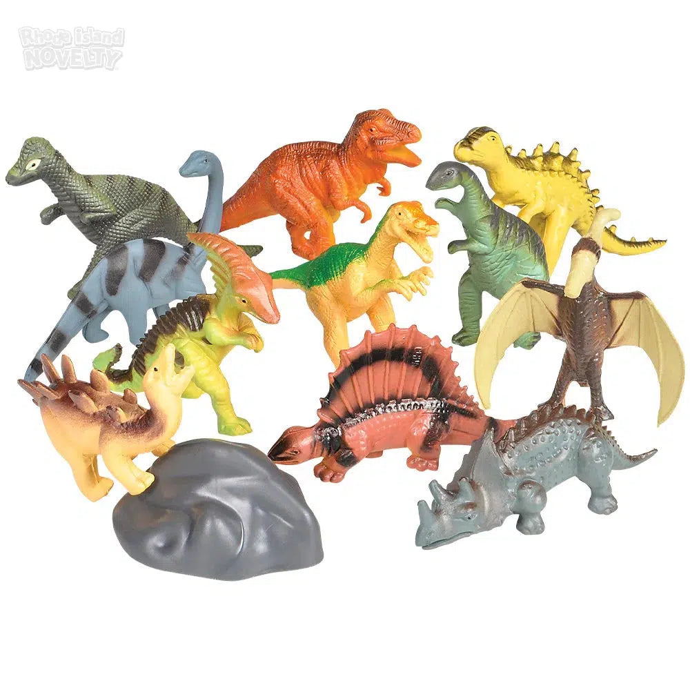 12-Piece Dinosaur Themed Mesh Bag Play Set Ideal for Various Occasions