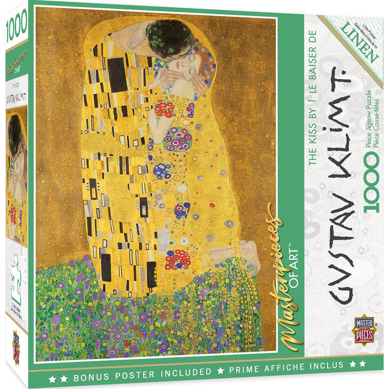 Gustav Klimt's Masterpiece - The Kiss 1000 Piece Jigsaw Puzzle for Art Enthusiasts