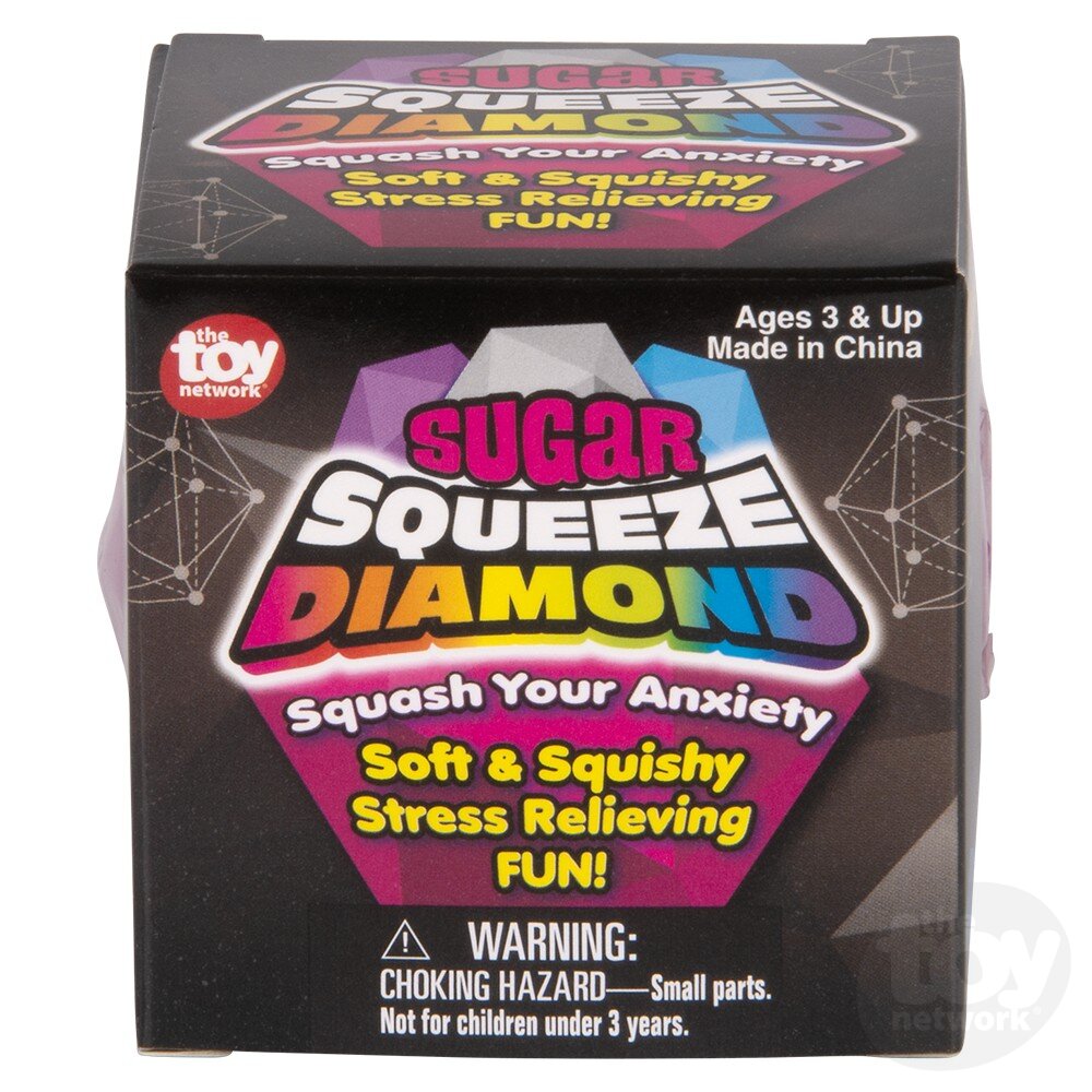2.5 - Inch Squeezy Sugar - Shaped Diamond Stress - Relieving Fidget Toy