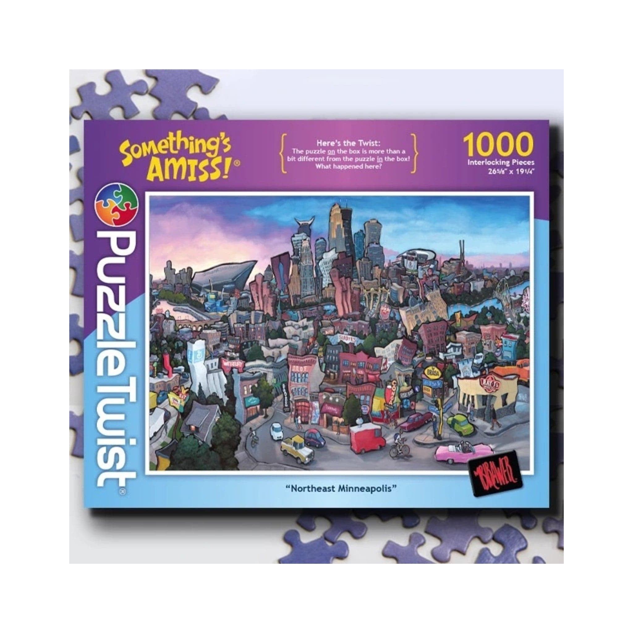 1,000 Piece Puzzle - Puzzle Twist Inspired by Northeast Minneapolis - Christmas Cookies Themed