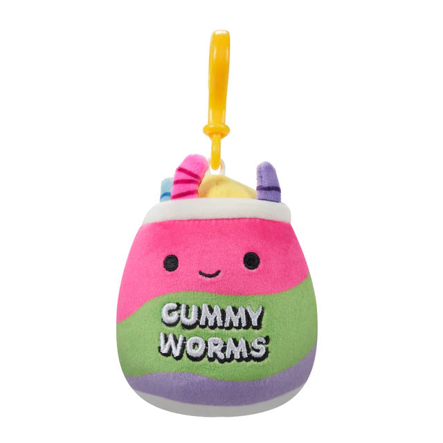 3.5-inch Neon Squishmallows Junk Food Plush Clip-On Toy