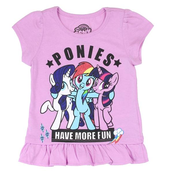 Charming My Little Pony Graphic Toddler Girls T-Shirt for Casual Wear