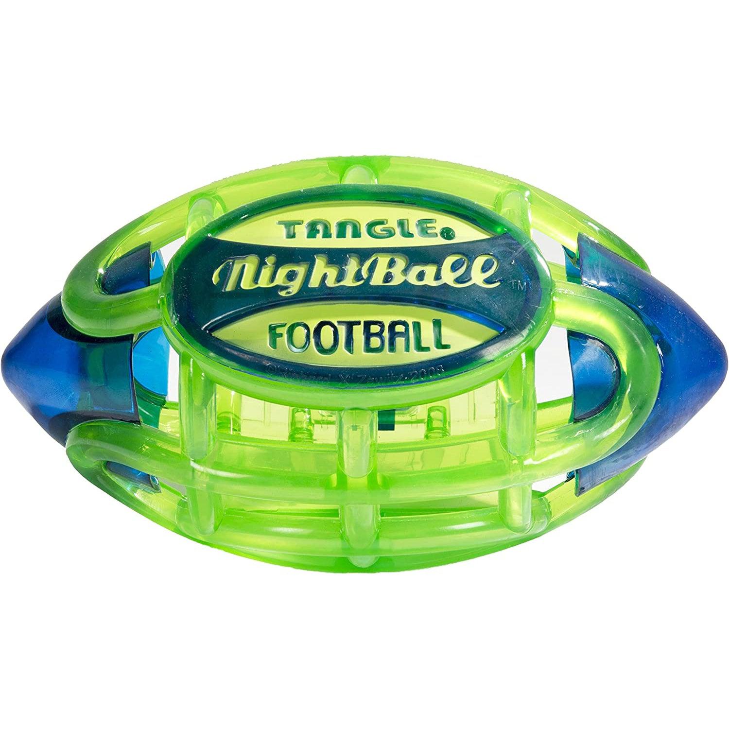 Blue/Green Nightball Matrix Football: Glow-in-the-Dark and Light-Up for Night Play