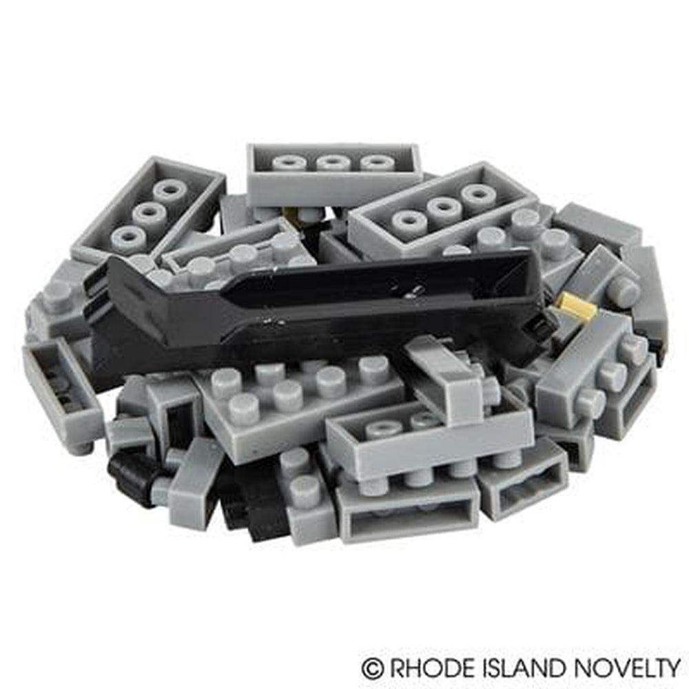 53-Piece Mini Building Blocks Set to Create a Stand-Up Rhinoceros