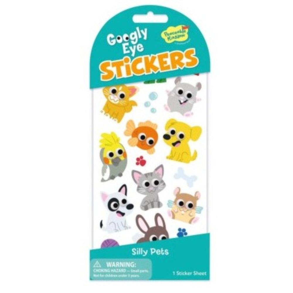 Silly Pets Themed Googly Eye Sticker Pack for Arts and Crafts