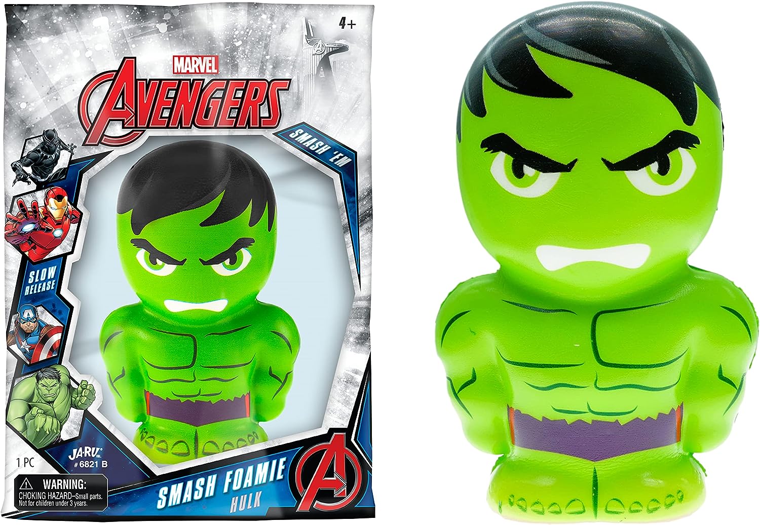 Marvel Large-Sized Slow-Rising Squish Foamies - Hulk Action Toy