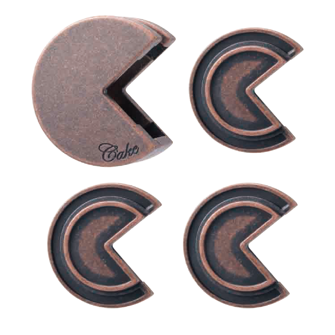 Hanayama Level 4 Cast Metal Brain Teaser Puzzle - Cake - Challenging Puzzle for Puzzle Enthusiasts