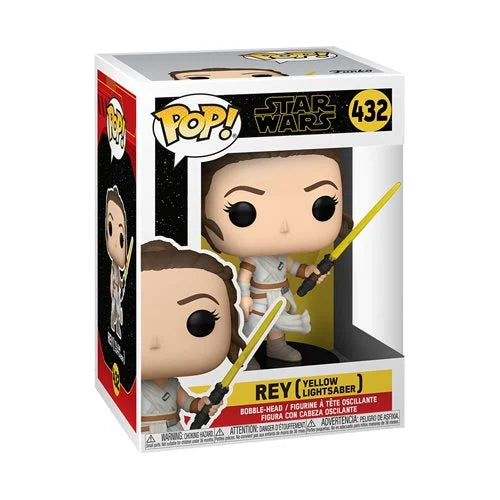 Star Wars: The Rise of Skywalker - Rey Vinyl Figure with Yellow Lightsaber Funko Pop!